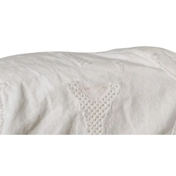 Karl Lagerfeld Paris Womens L White Cotton Embroidered Eiffel Tower Mini Dress - Picture 12 of 12